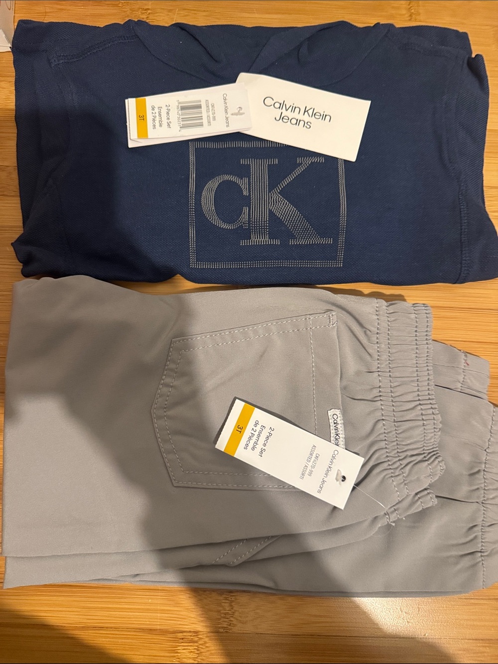 Calvin Klein Kids Navy Sweatshirt with Gray Jogger Pants